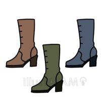3色のブーツ
