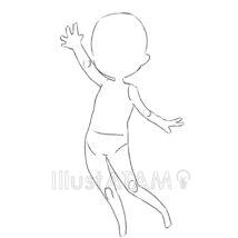 3頭身の女の子（ポーズ）