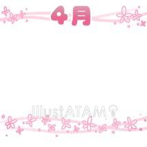 4月のフレーム（花）