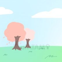 4月の背景（桜の風景）