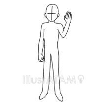 6頭身のトレス素材