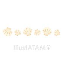 8月のカレンダー素材（浜辺）