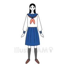 8頭身の女の子（カラー）