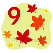 9月のカレンダー（紅葉）