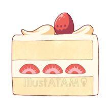 いちごケーキの断面