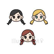 おさげの髪型