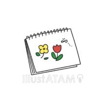 おしゃれなお絵かき,おしゃれ,お絵かき,スケッチブック,ノート,手書き,植物,花のイラスト素材