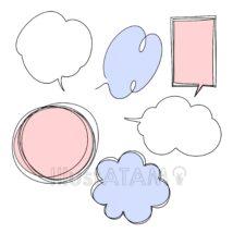 おしゃれなかわいい吹き出し（カラー）