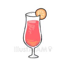 おしゃれなカクテル（オレンジ入り）