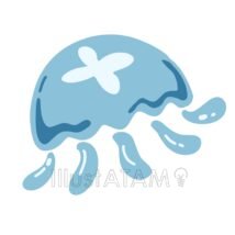 おしゃれなクラゲ（ポップ）