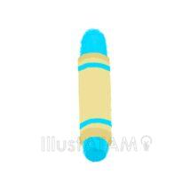 おしゃれなクレヨン（青色）