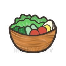 おしゃれなサラダ,サラダ,料理,野菜のイラスト素材