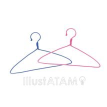 おしゃれなハンガー,カラフル,ハンガー,洗濯のイラスト素材