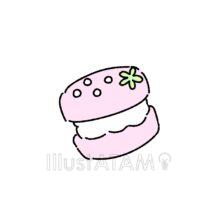 おしゃれなマカロン（ピンク色）