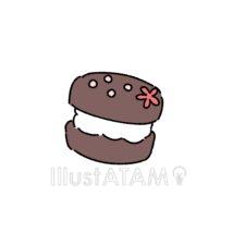 おしゃれなマカロン（茶色）