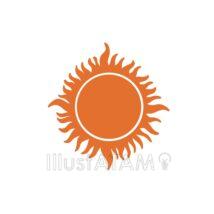 おしゃれな太陽（オレンジ色）