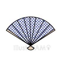 おしゃれな扇子（チェック柄）