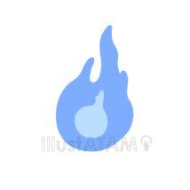 おしゃれな火の玉（濃い色）