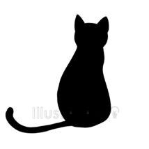 おしゃれな猫（後ろ姿）