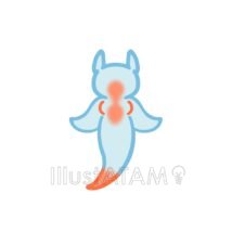 おしゃれな簡単なクリオネ,クリオネ,海の生き物,簡単な海の生き物のイラスト素材