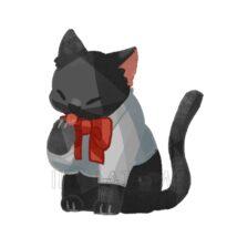 おしゃれな黒猫