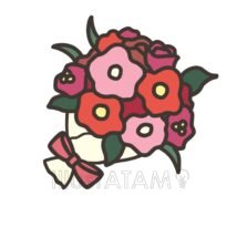 お祝いの花束（赤色）
