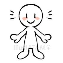 お絵かきキャラクター,アイコン,キャラクター,シンプル,人物,笑顔のイラスト素材