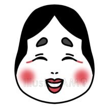 お面（おかめ）,お祭り,お面,伝統,和風のイラスト素材