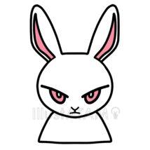 かっこいいうさぎ（赤目）