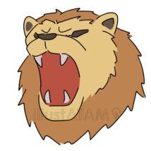 かっこいいライオンの顔