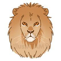かっこいいリアルなライオン（カラー）