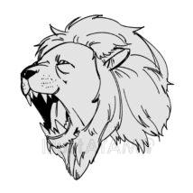 かっこいいリアルな吠えるライオン