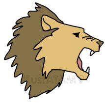 かっこいい吠えるライオン