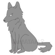 かっこいい簡単なオオカミ