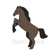 かっこいい簡単な馬,かっこいい,かっこいい馬,動物,馬のイラスト素材