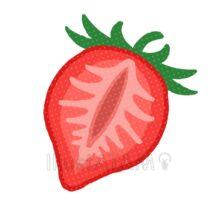 かわいいいちごの断面