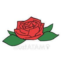 かわいいおしゃれなバラ（赤色）