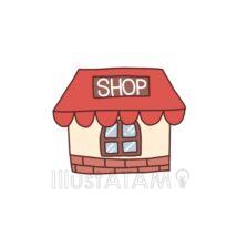 かわいいお店（赤色）