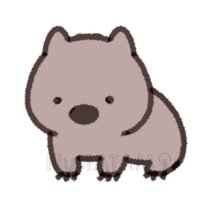 かわいいゆるいウォンバット