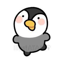 かわいいゆるいペンギンのひな