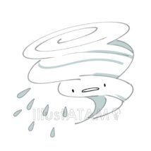 かわいいゆるい台風,キャラクター,ゆるい,台風,天気,擬人化,雨のイラスト素材