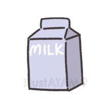 かわいいゆるい牛乳,かわいい,牛乳,飲み物のイラスト素材