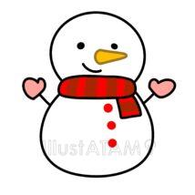 かわいいゆるい雪だるま