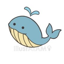 かわいいクジラ（水色）