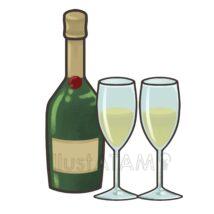 かわいいシャンパン