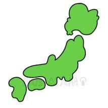 かわいいシンプルな日本地図