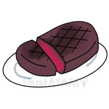 かわいいステーキ