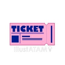 かわいいチケット,イベント,コンサート,チケット,ポップ,ライブ,レトロのイラスト素材