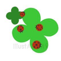 かわいいテントウムシ（クローバー）