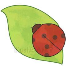 かわいいテントウムシ（水彩風）